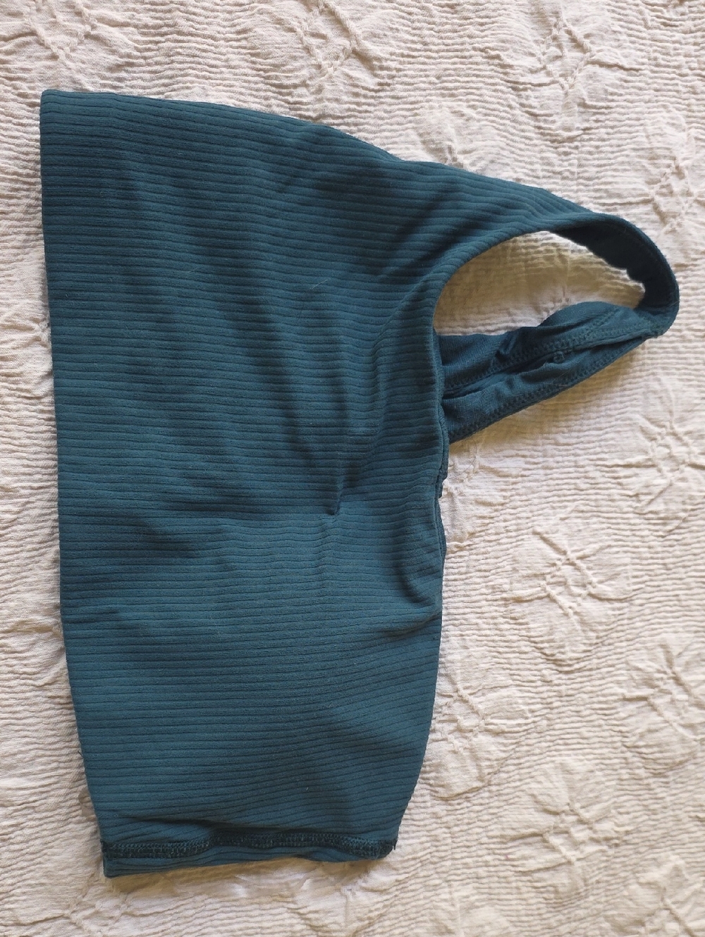 lululemon athletica Teal Ribbed Cropped Tank